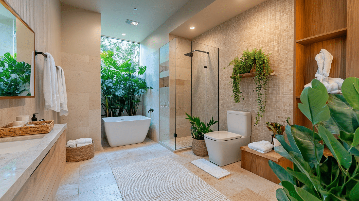 Dual-Flush Toilets aesthetic bathroom.