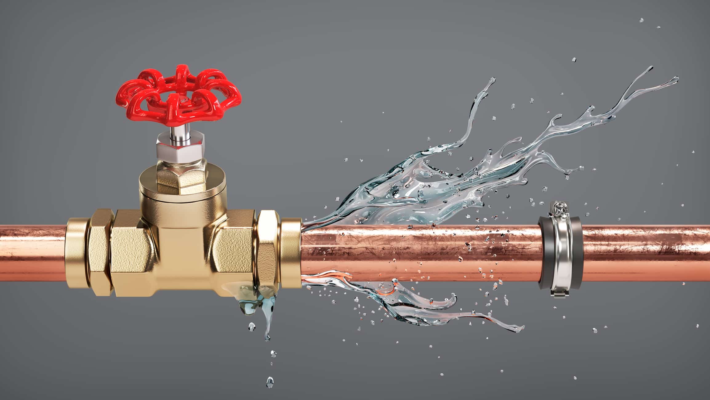 Frozen pipes can lead to burst pipes.