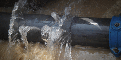 big gray pipe leaking water emergency plumber katy tx sugarland tx