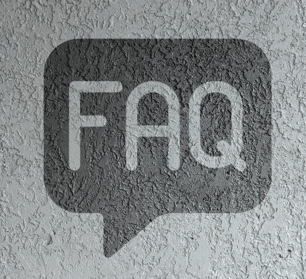 FAQ text on the wall
