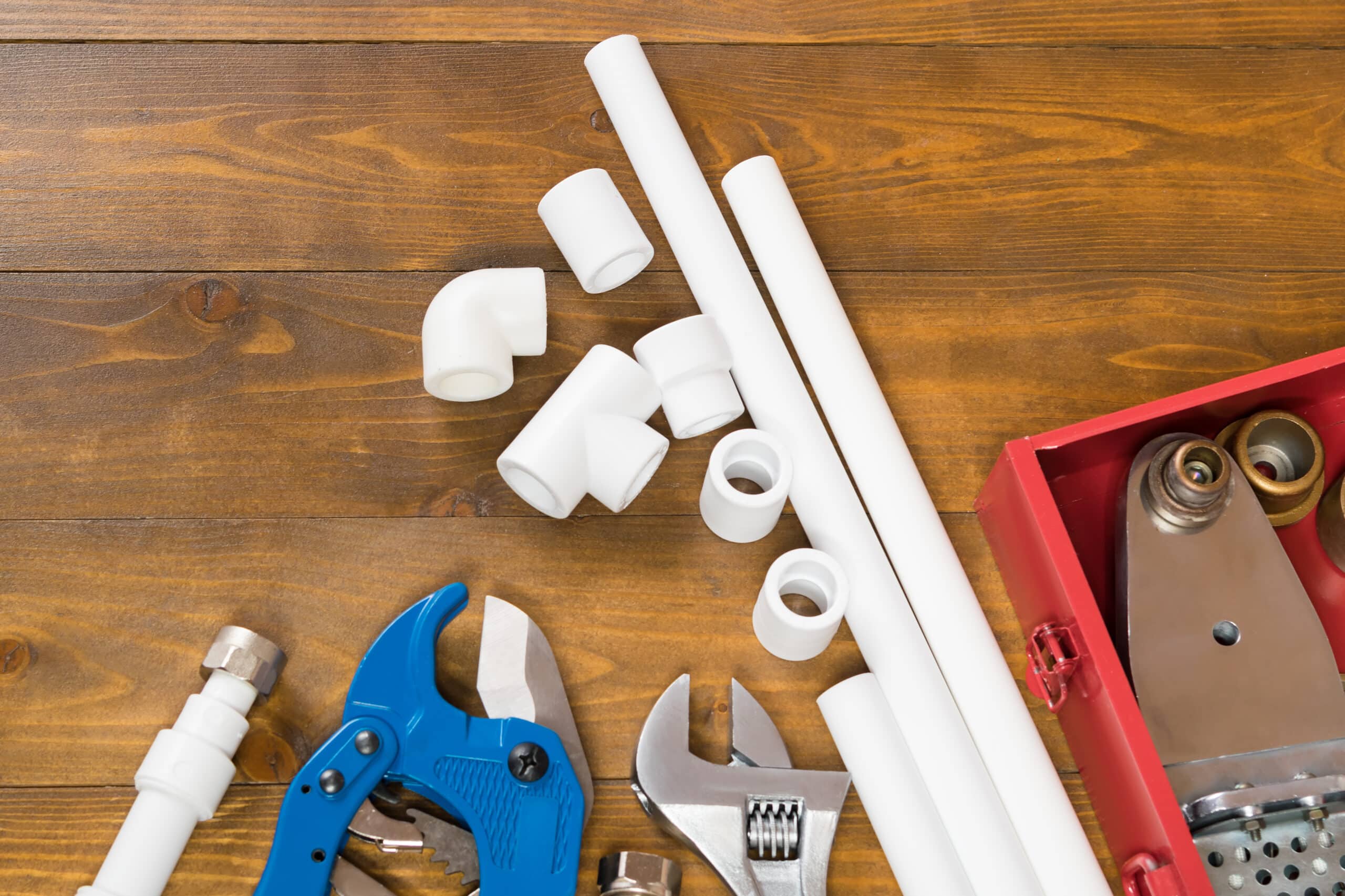PVC pipe plumbing options.