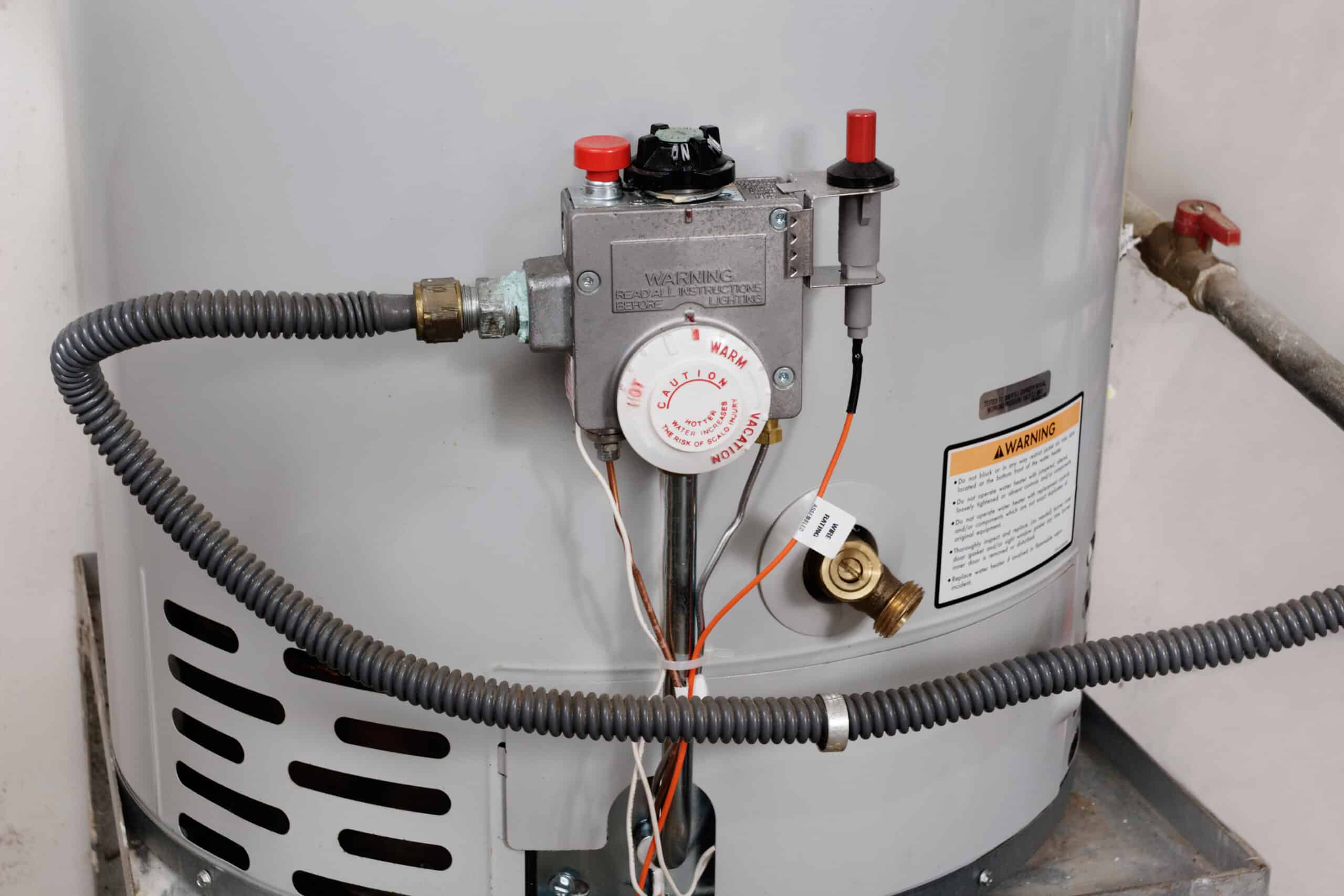 Self-cleaning water heaters at basement.