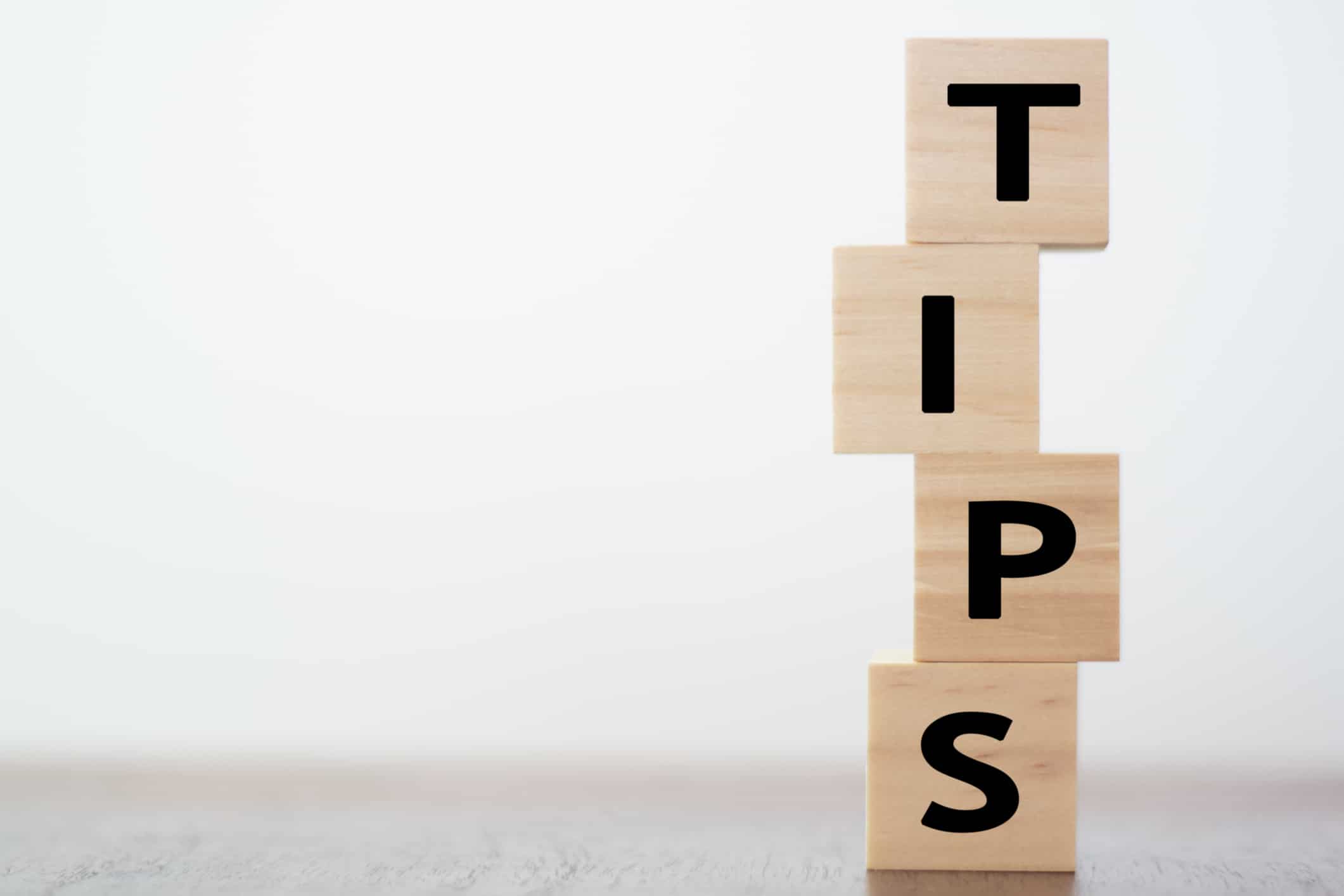 Tips written on wooden cubes, Hydro Jetting.