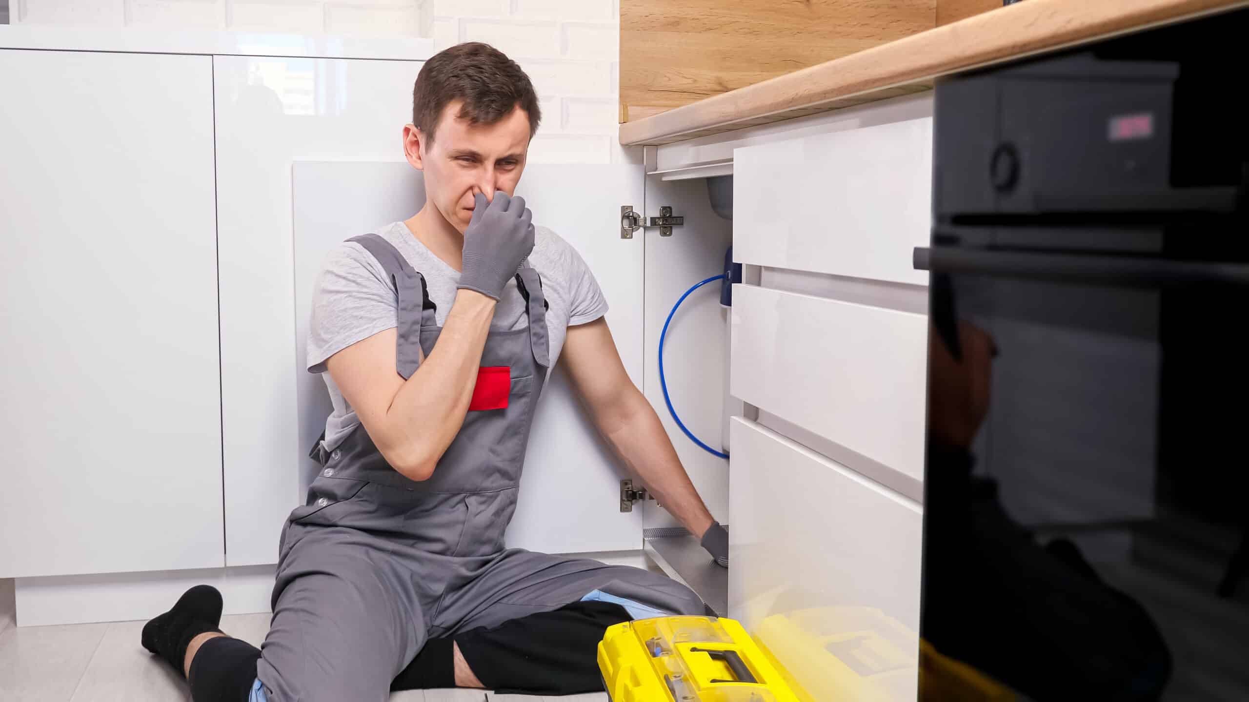 Foul odors from drains, Sewer Line.